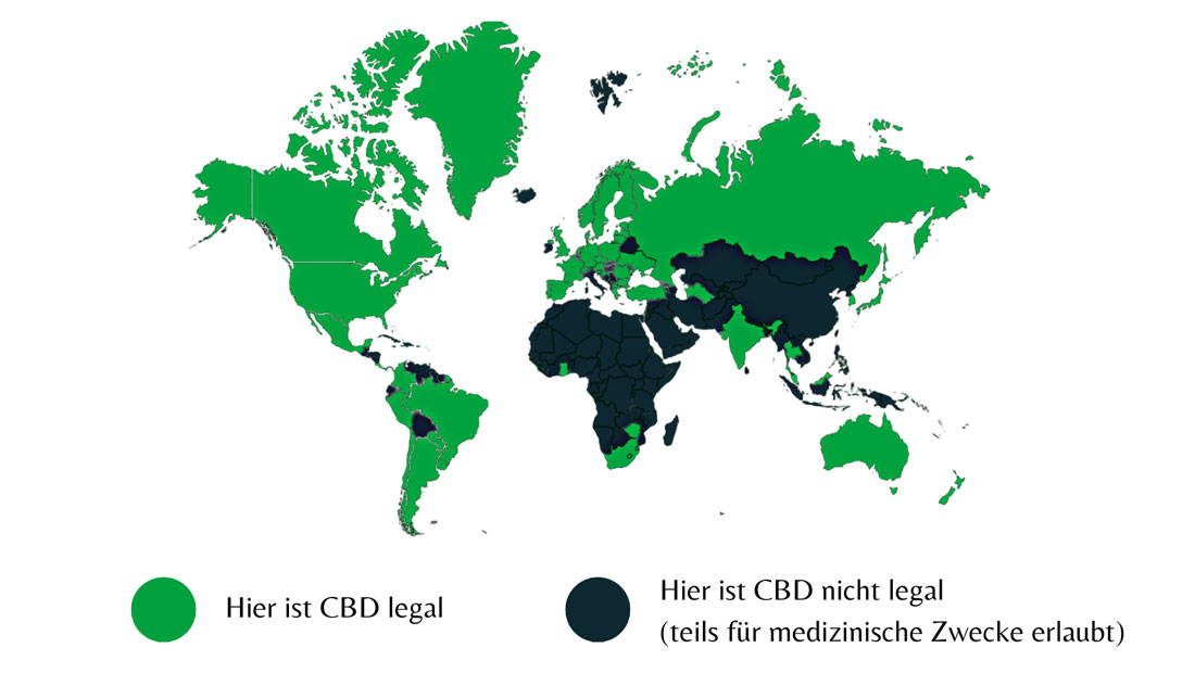 Weltweite Rechtslage von CBD (Stand: August 2022)